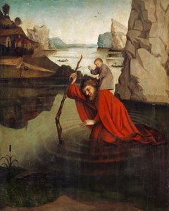 Sint Christoffel draagt het Christuskind